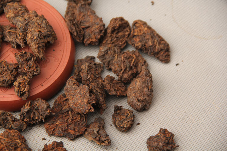 Supreme Aged Golden Buds Lao Cha Tou Pu’er Pu-erh Loose Tea Puer Ripe Shu 250g