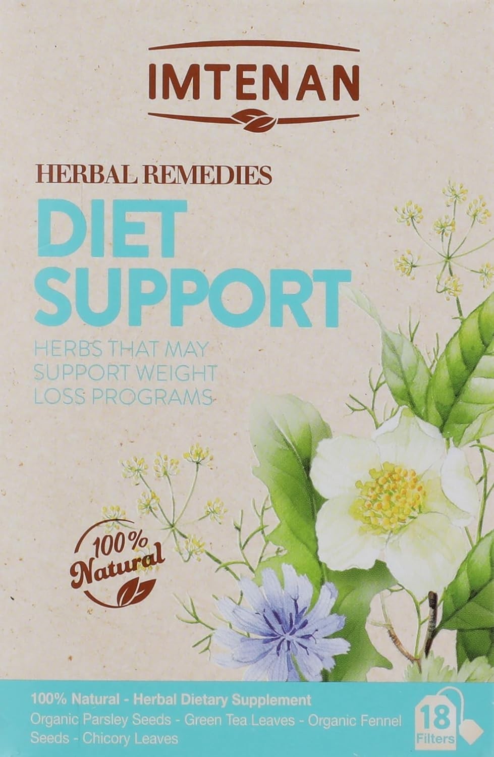 3 Packs Imtenan Diet support tea 3 X 18 bags الحمية الغذائية