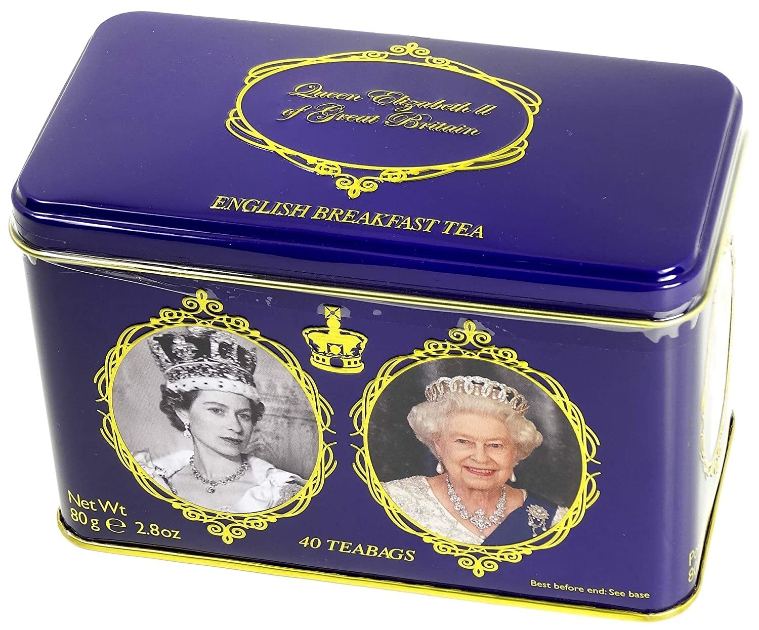 QUEEN ELIZABETH II OF GREAT BRITAIN TIN ENGLISH BREAKFAST TEA 40 TEABAGS COLLEC