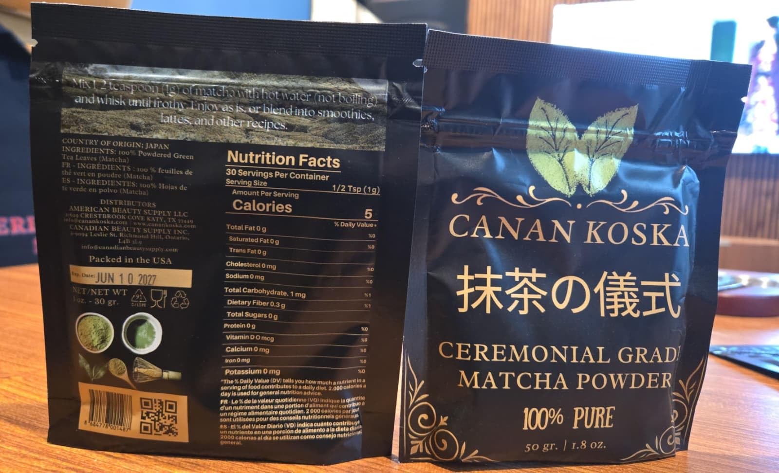 Canan Koska Ceremonial Grade Matcha Powder – Stone-Ground 1 Ounce (Pack Of 1)