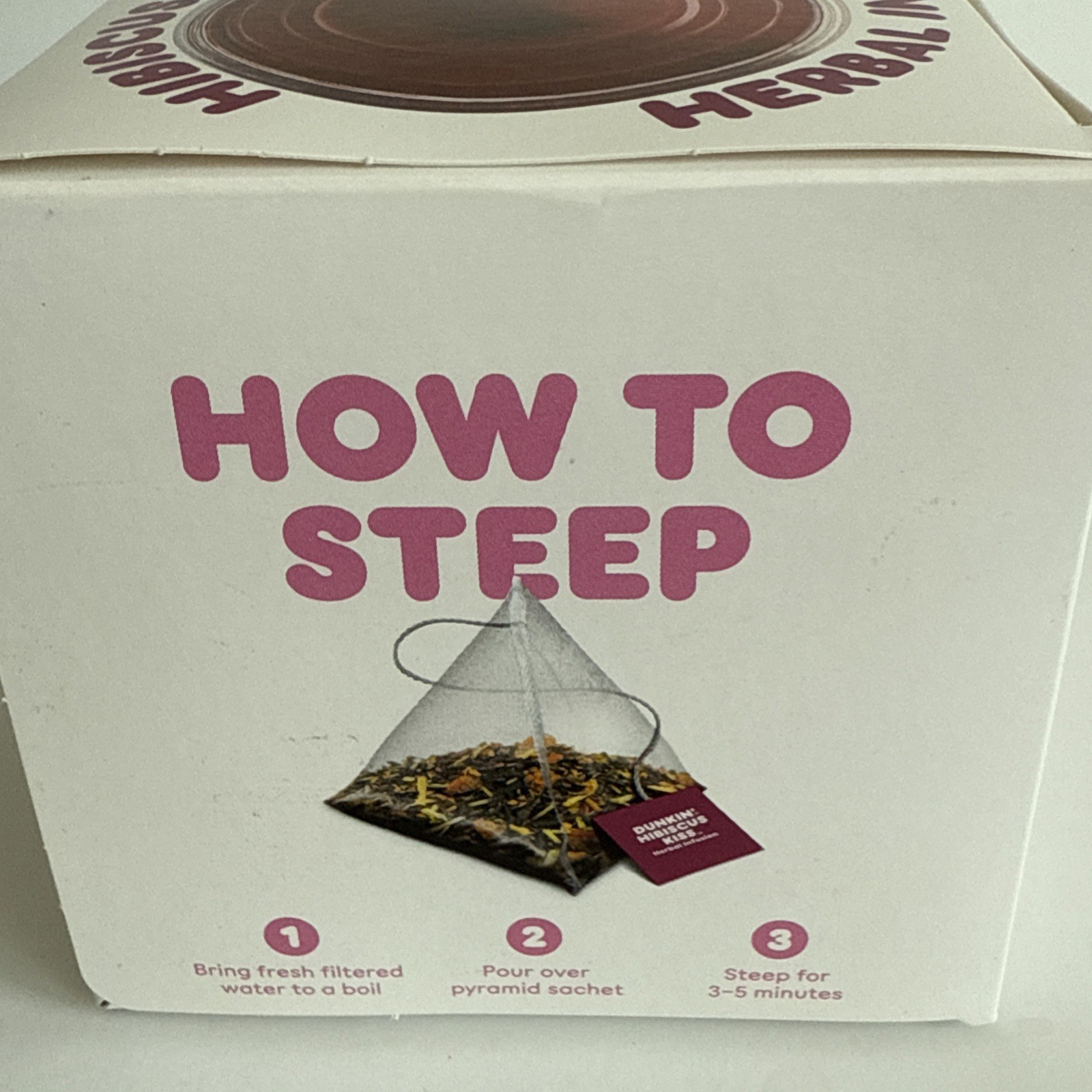 Dunkin Donuts Hibiscus Kiss Tea With 15 tea bags Herbal Infusion Natural Flavors