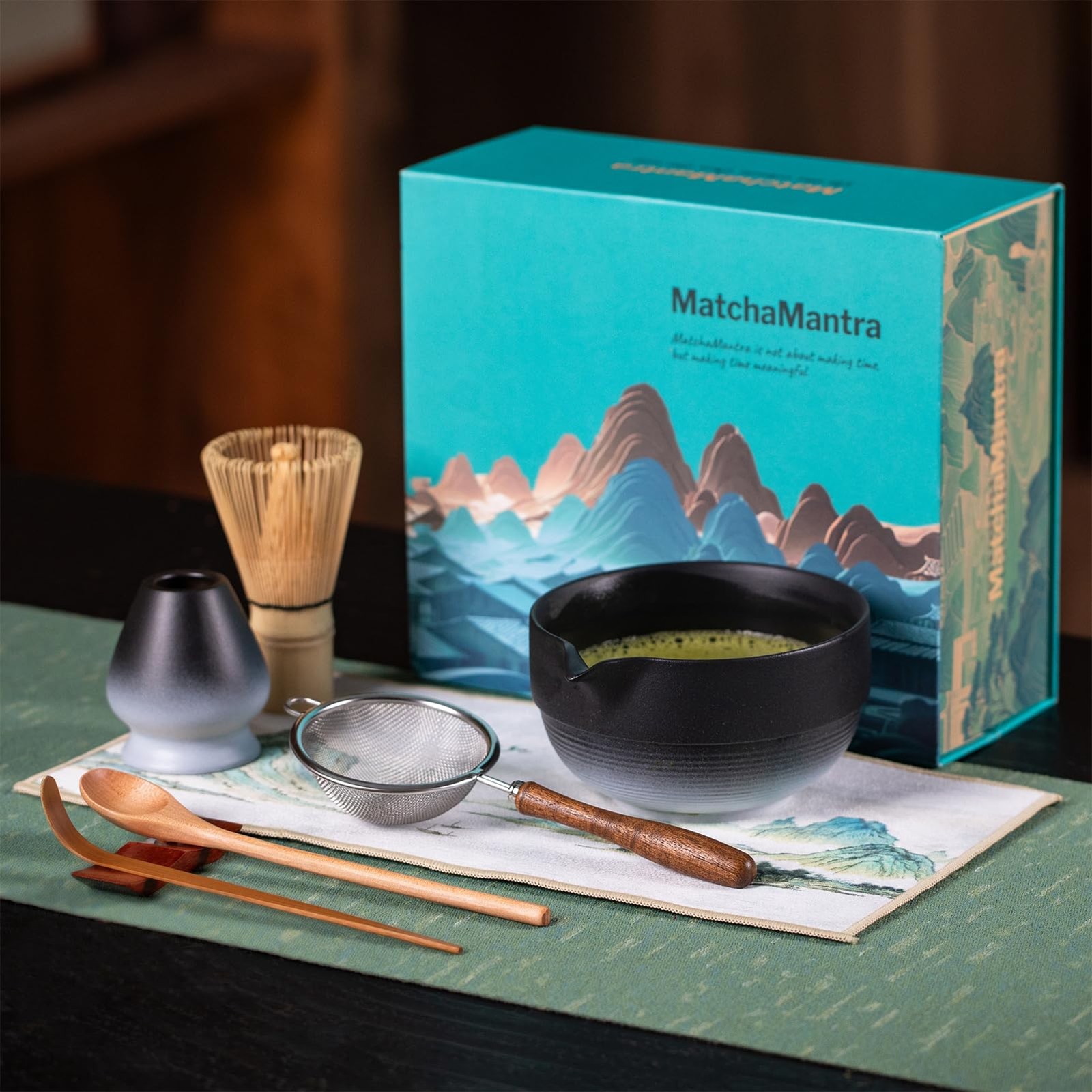 Premium Matcha Ceremony Set – Complete 9-Pcs Ritual Kit – Presented in Luxury…