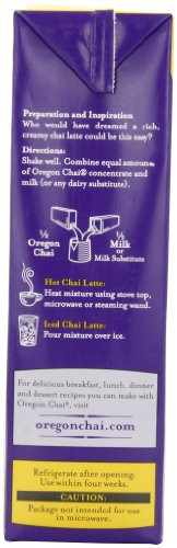 Oregon Chai Vanilla Chai Tea Latte Concentrate 32-Ounce Boxes Pack of 6, Liquid