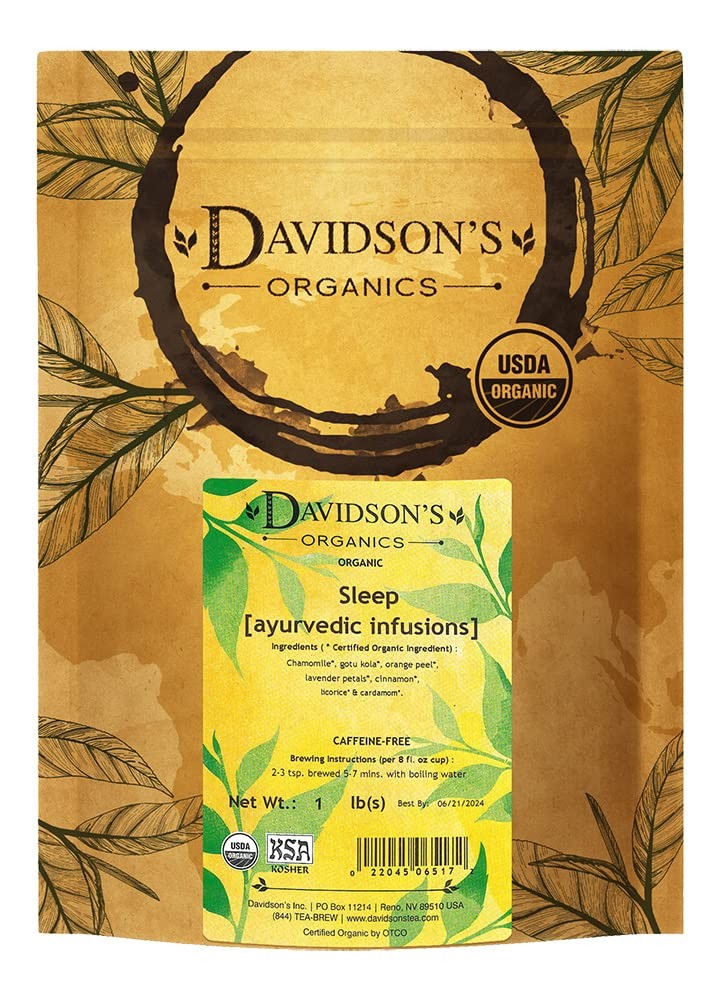 Organics, Ayurvedic Infusions, Sleep, Loose Leaf Tea, 16-Ounce Bag