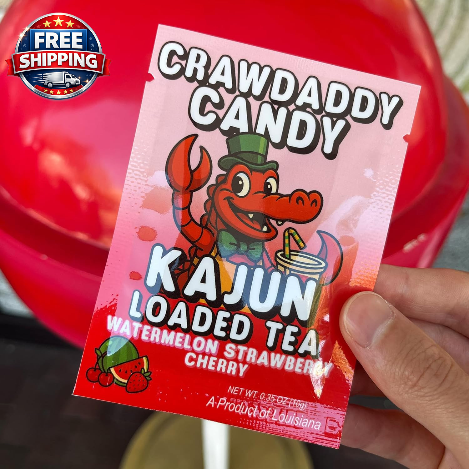 Packets – Crawdaddy Candy | Watermelon + Strawberry + Cherry Flavor | Sugar Free