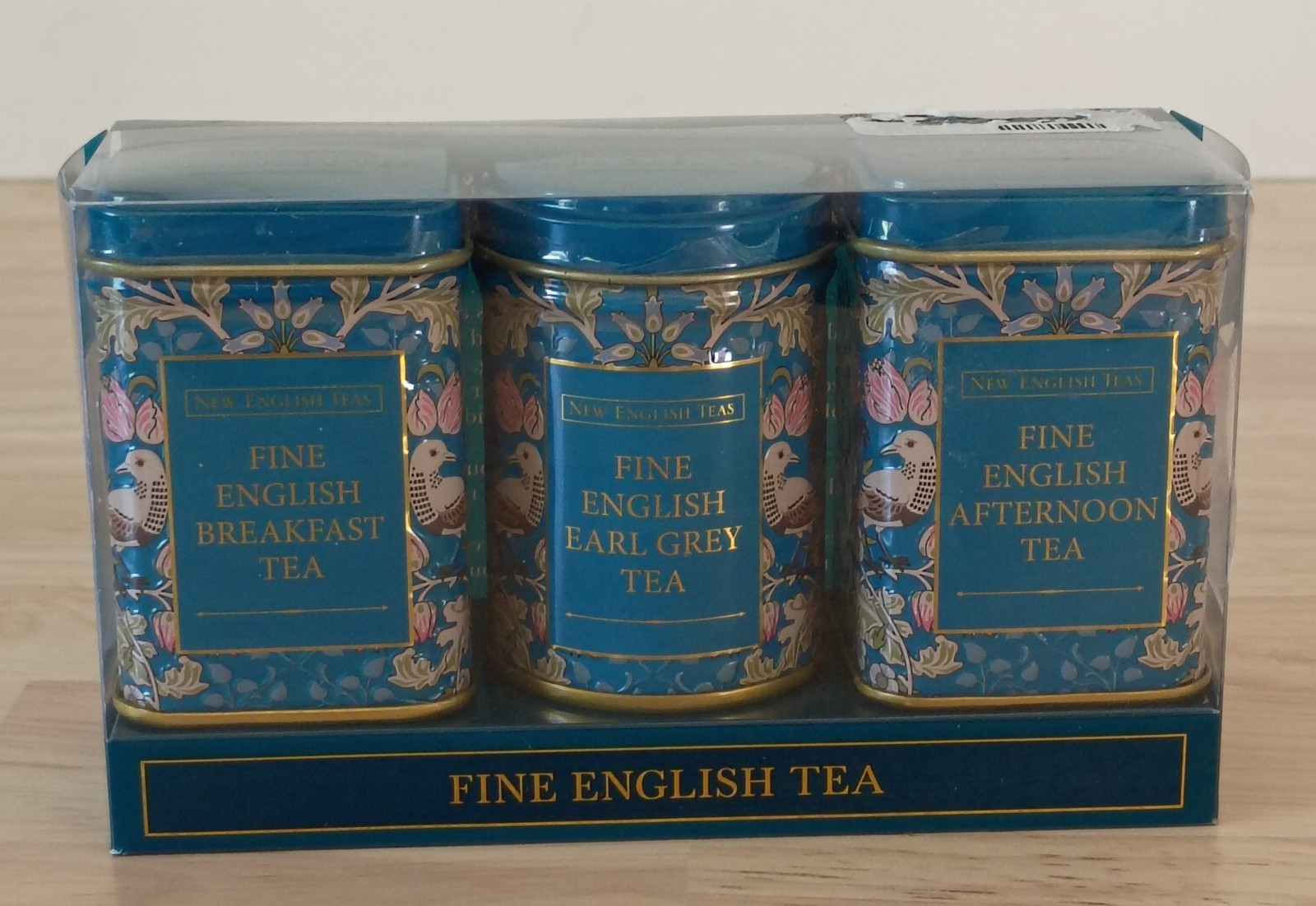 NEW Fine English Tea Breakfast, Earl Grey & Afternoon Set of 3 Tins EXP 9/2027