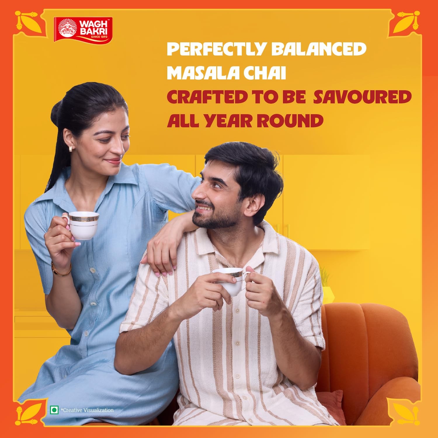 Wagh Bakri Premium Spiced Tea | With 7 Refreshing Spices |250 Gram, Black Tea