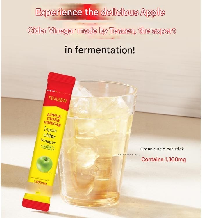 TEAZEN Apple Cider Vinegar 5g x 30pcs Low Calorie 0% Sugar KOREAN Healthy Drink