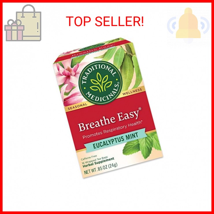 Traditional Medicinals Tea, Organic Breathe Easy, Promotes Respiratory Health, 1
