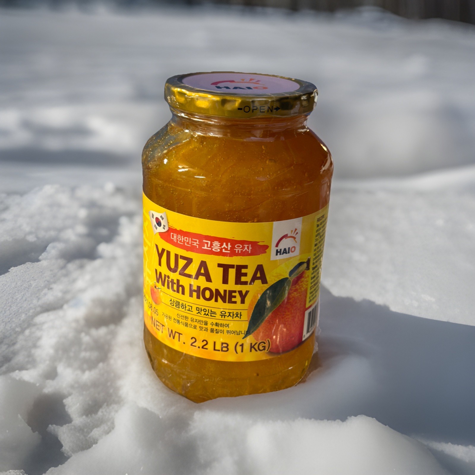 YUZA TEA With HONEY, Net Weight: 2.2 LB (1 KG), HAIO Brand, Item No. 1320101001