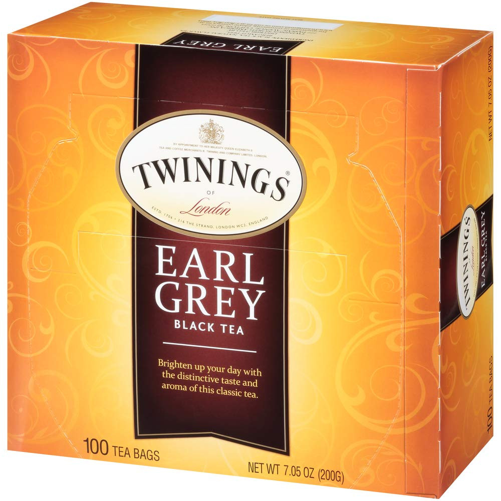 Twinings Earl Grey Tea Combo, Decaf 120 ct plus Classic Black 100 ct