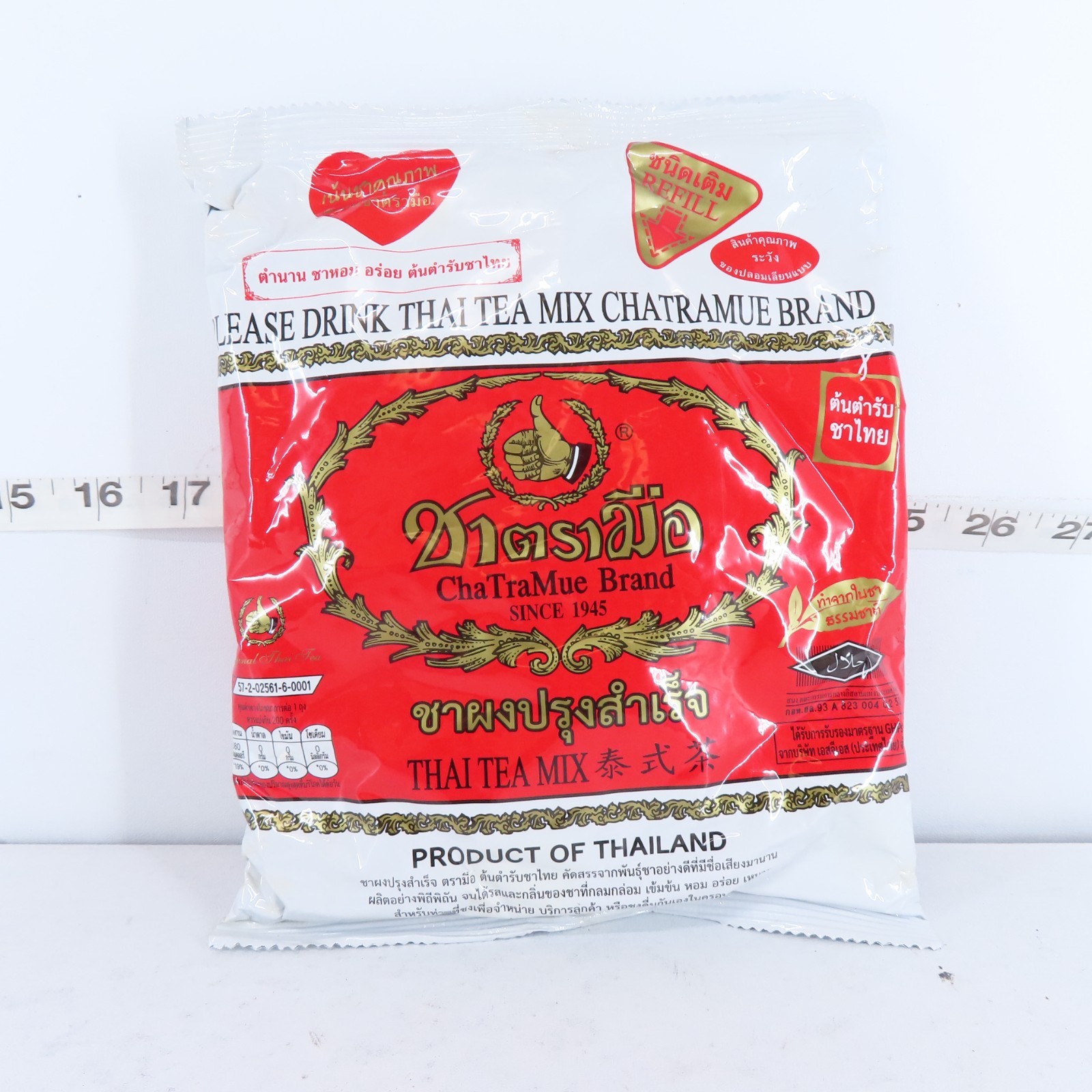 NUMBER-ONE CHATRAMUE ORIGINAL THAI ICED TEA MIX 400G BAG