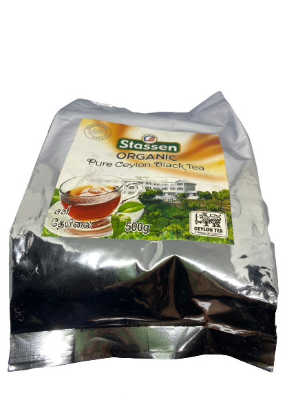 Stassen Organic Pure Ceylon Black Tea 500g Natural Herbal Drink Premium Quality