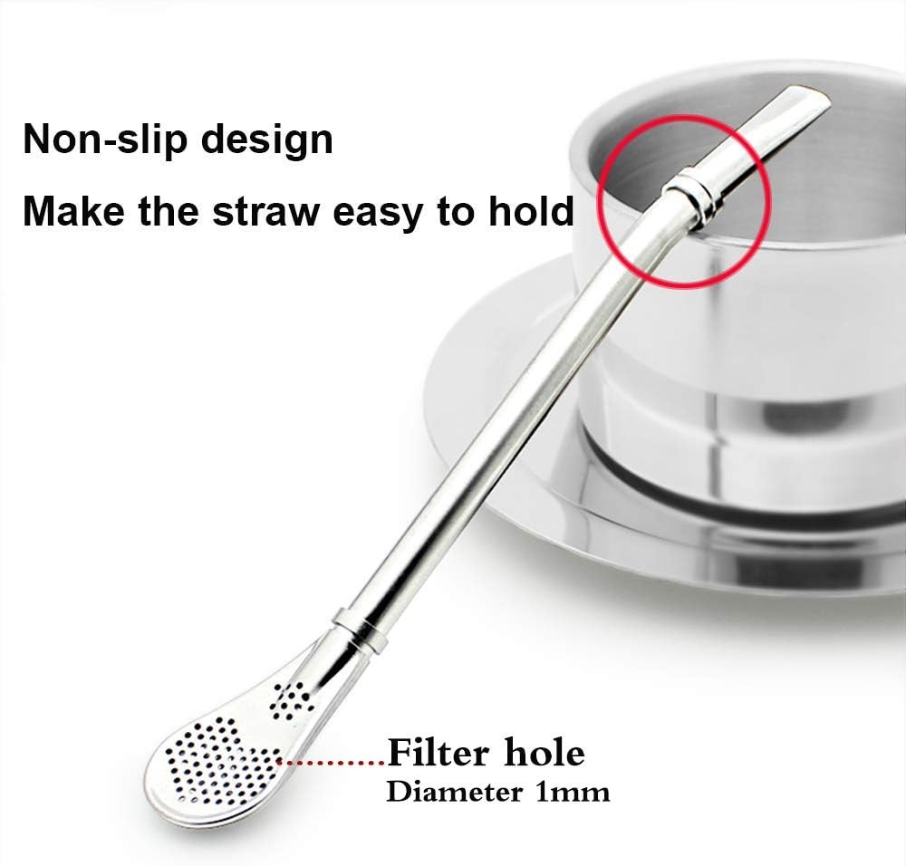 Yerba Mate Bombilla Gourd Drinking Filter Straws 304 Food-Grade Stainless Steel