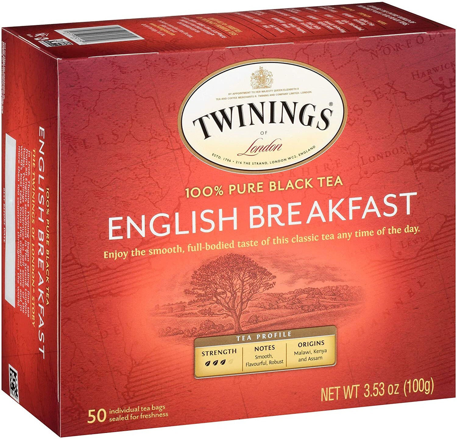 Twinings English Breakfast Pure Black Tea – 50 bags