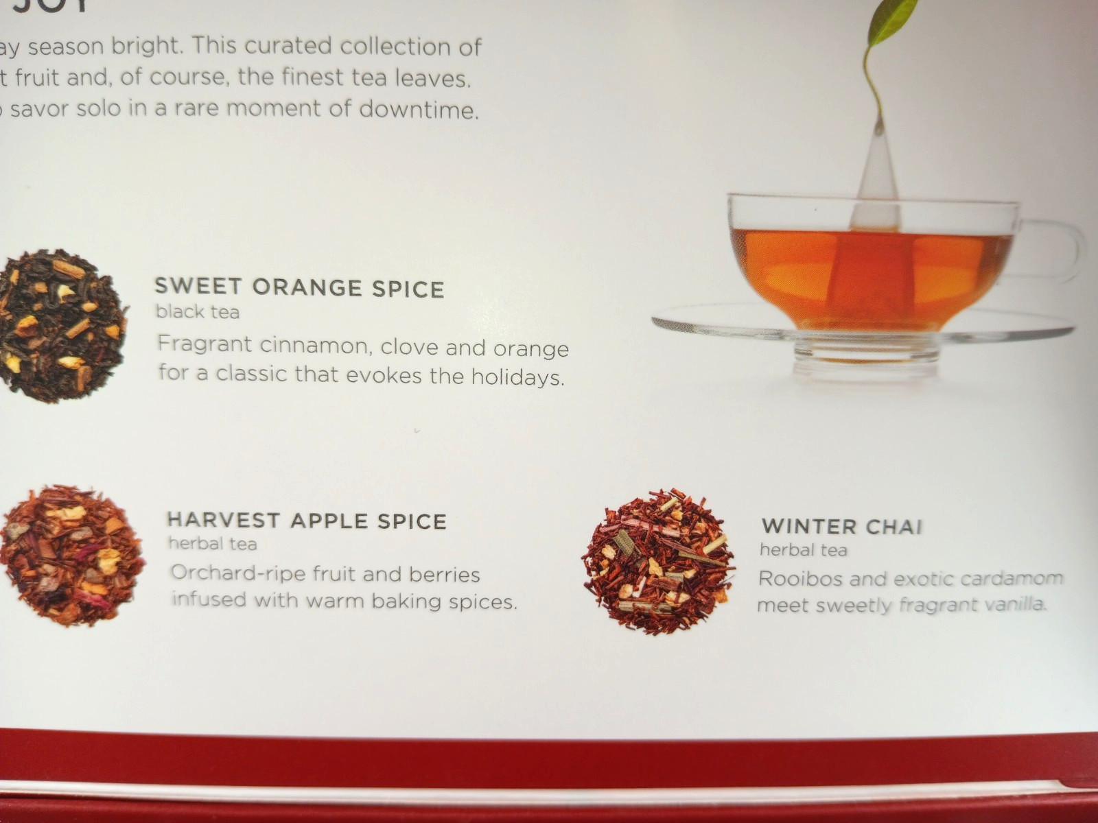 Tea Forte Warming Joy Gift Set, Limited Edition, Tea Sampler 10 Pyramid Tea