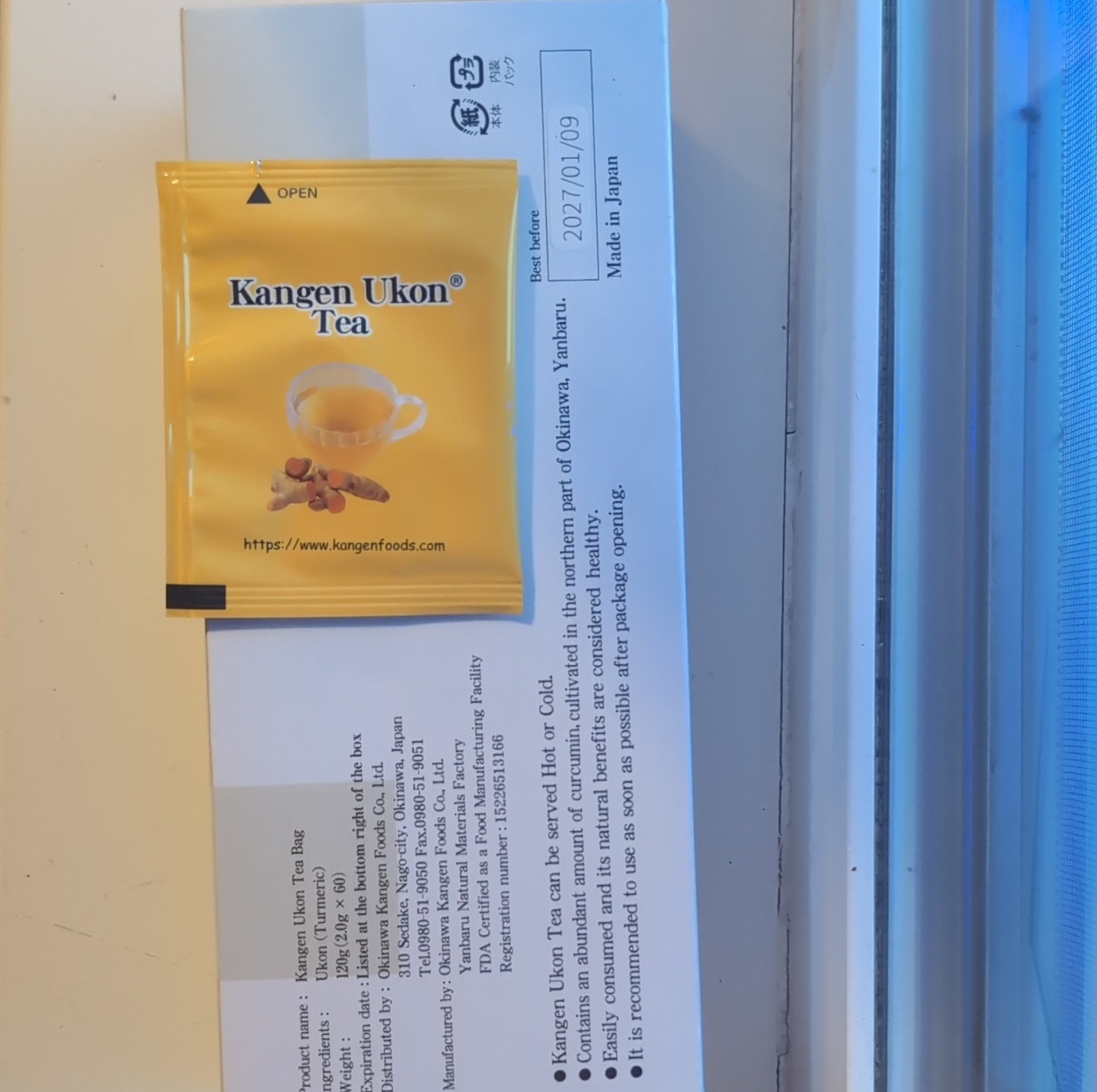 Kangen Ukon Turmeric Tea by Enagic 60 Bags 100% Organic