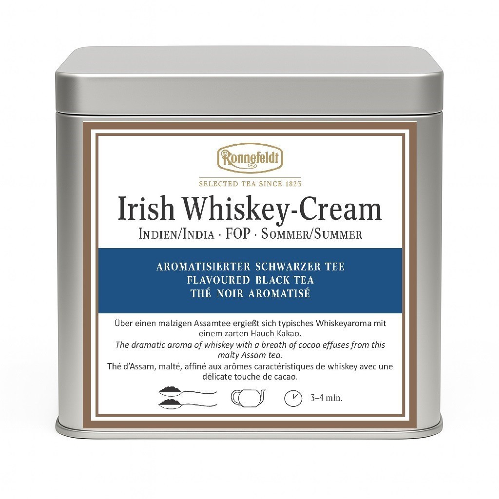 Ronnefeldt Loose Leaf Tea – Irish Malt (Irish Whiskey-Cream) 100 g + Display Tin