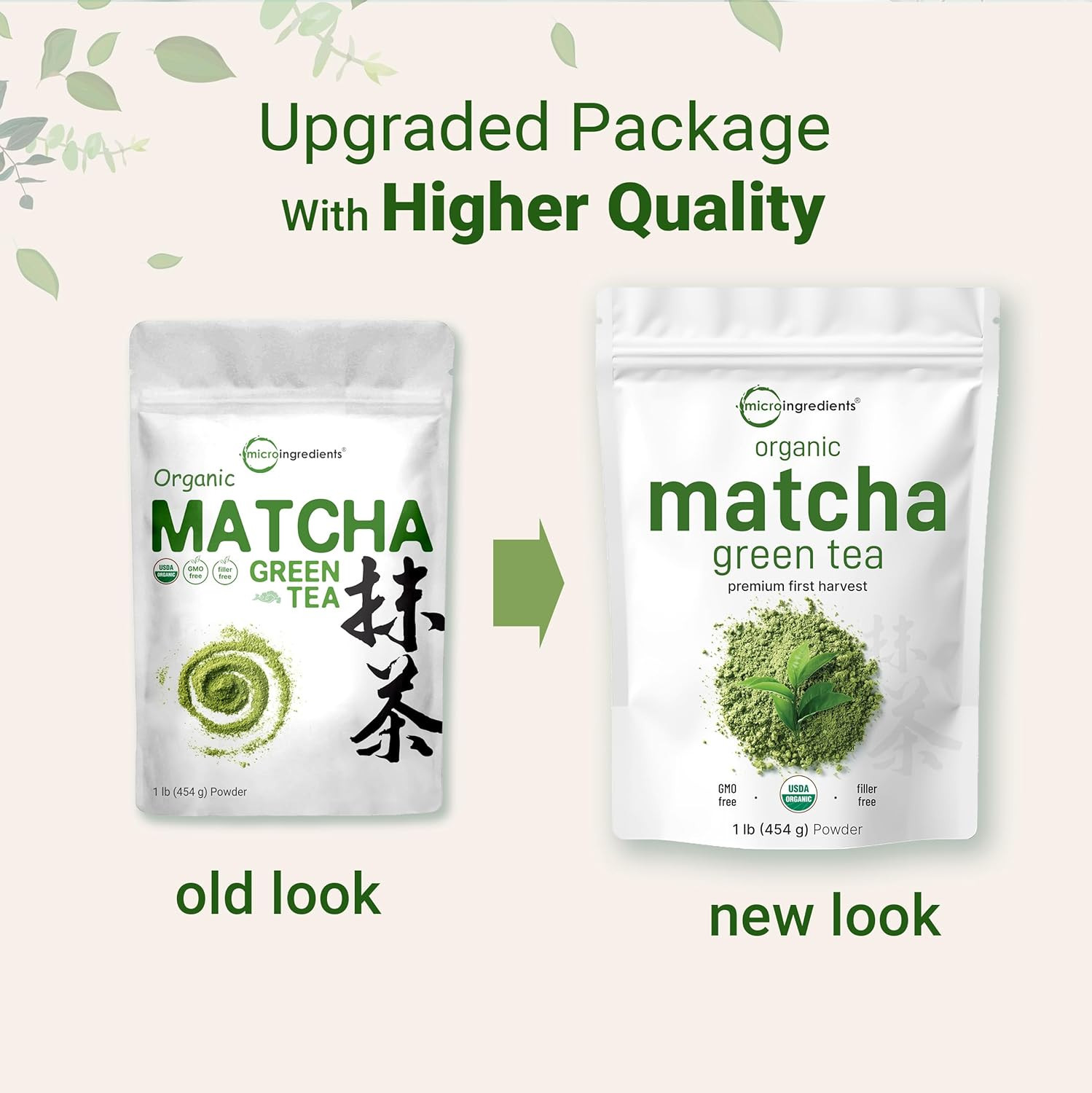 Micro Ingredients Organic Matcha Green Tea Powder, First Harvest, Culinary Grade