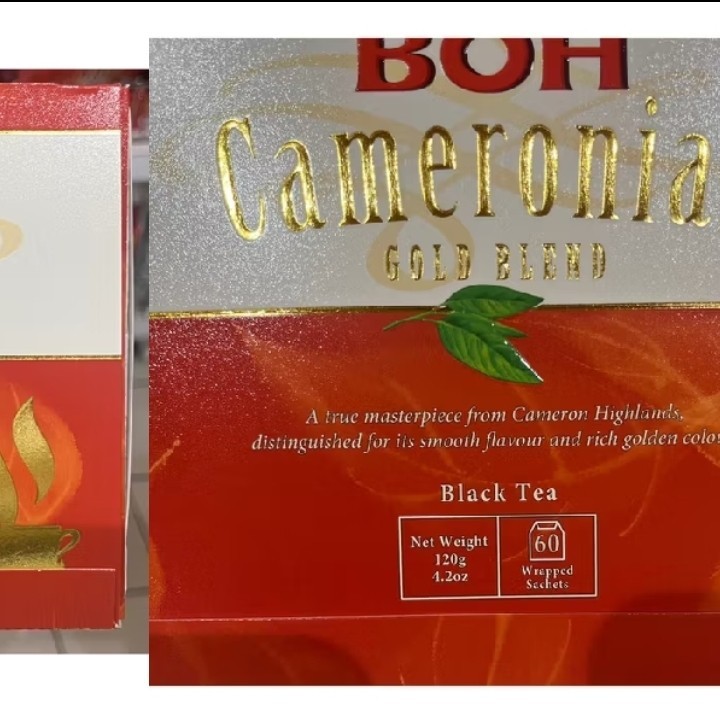 1 Box ( 2g x 60 teabags ) Boh Cameronian Malaysia Black Tea Gold Blend