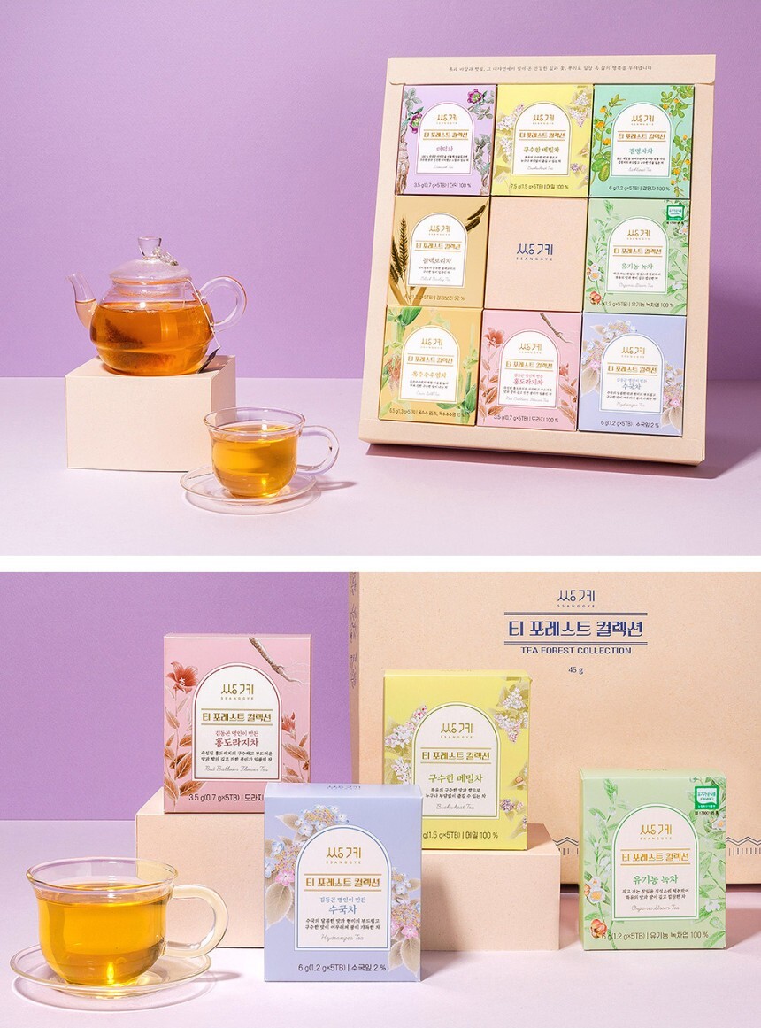 Ssanggye Tea Gift set / Tea Forest Dozen 12 Kinds 60 Tea Bags /Regular Tea Bag