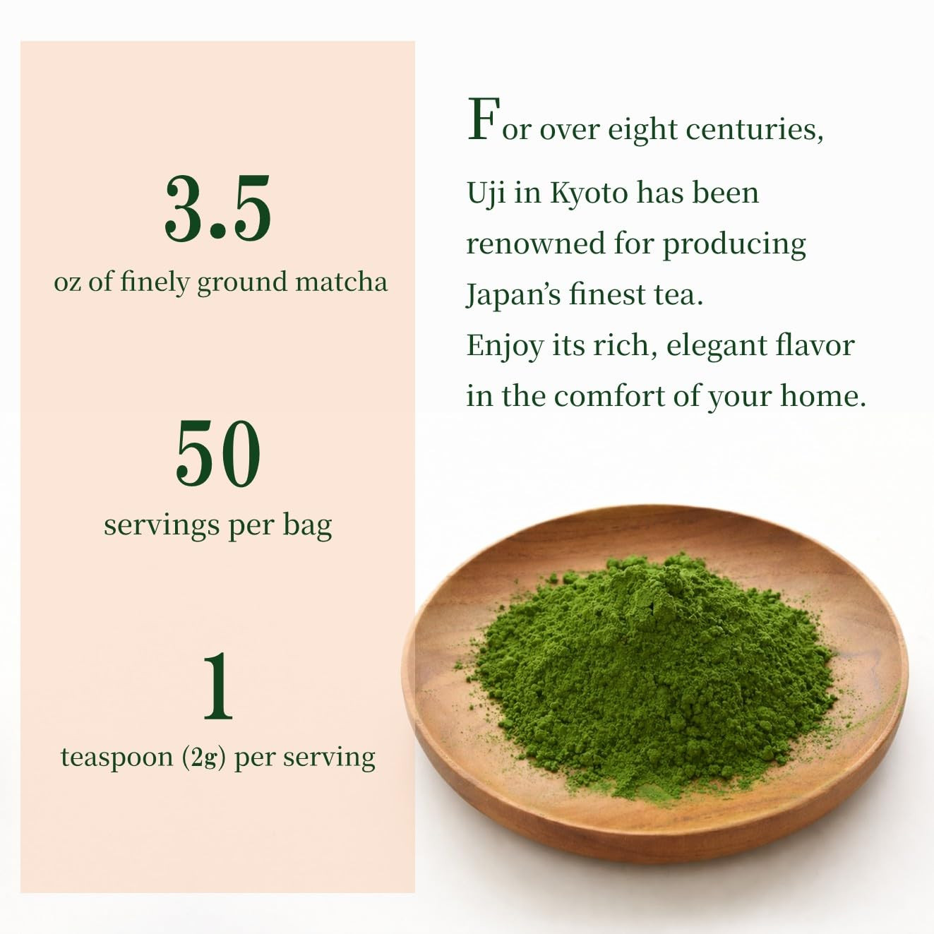 Uji Matcha Powder from Kyoto Japan – Ceremonial Grade 3.5Oz – Premium