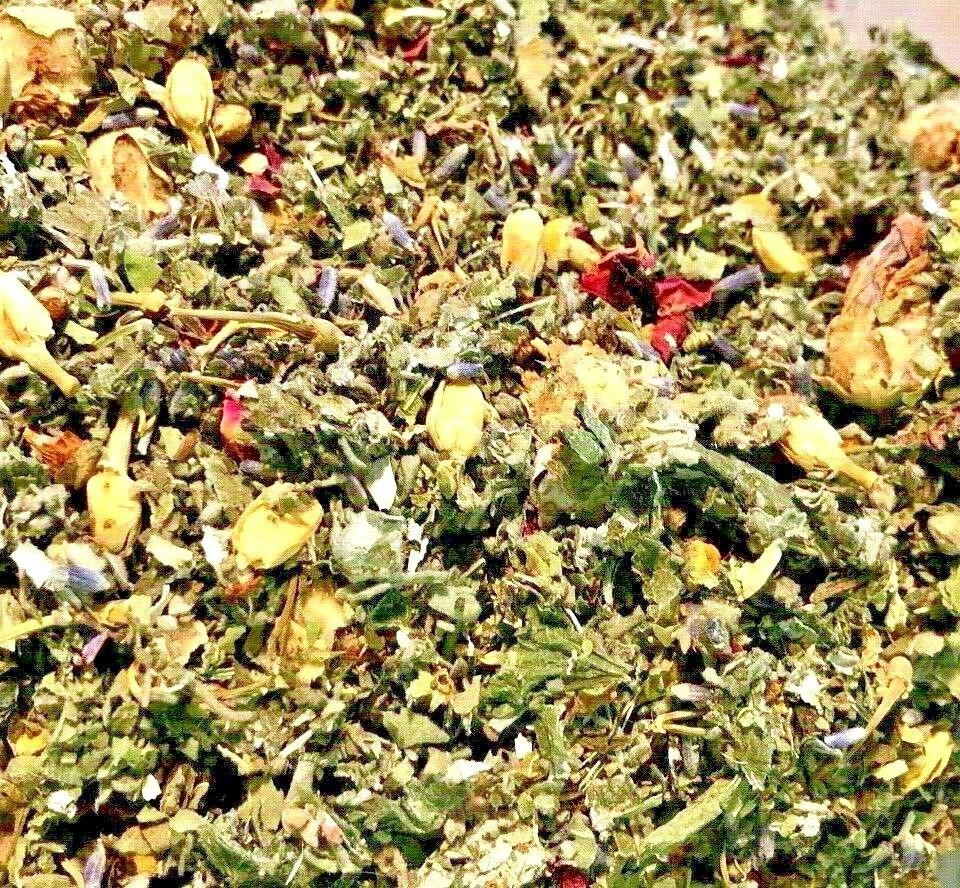 No.7 Mix – Rose Lavender Marshmallow Raspberry Feverfew Chamomile Jasmine – 1 oz