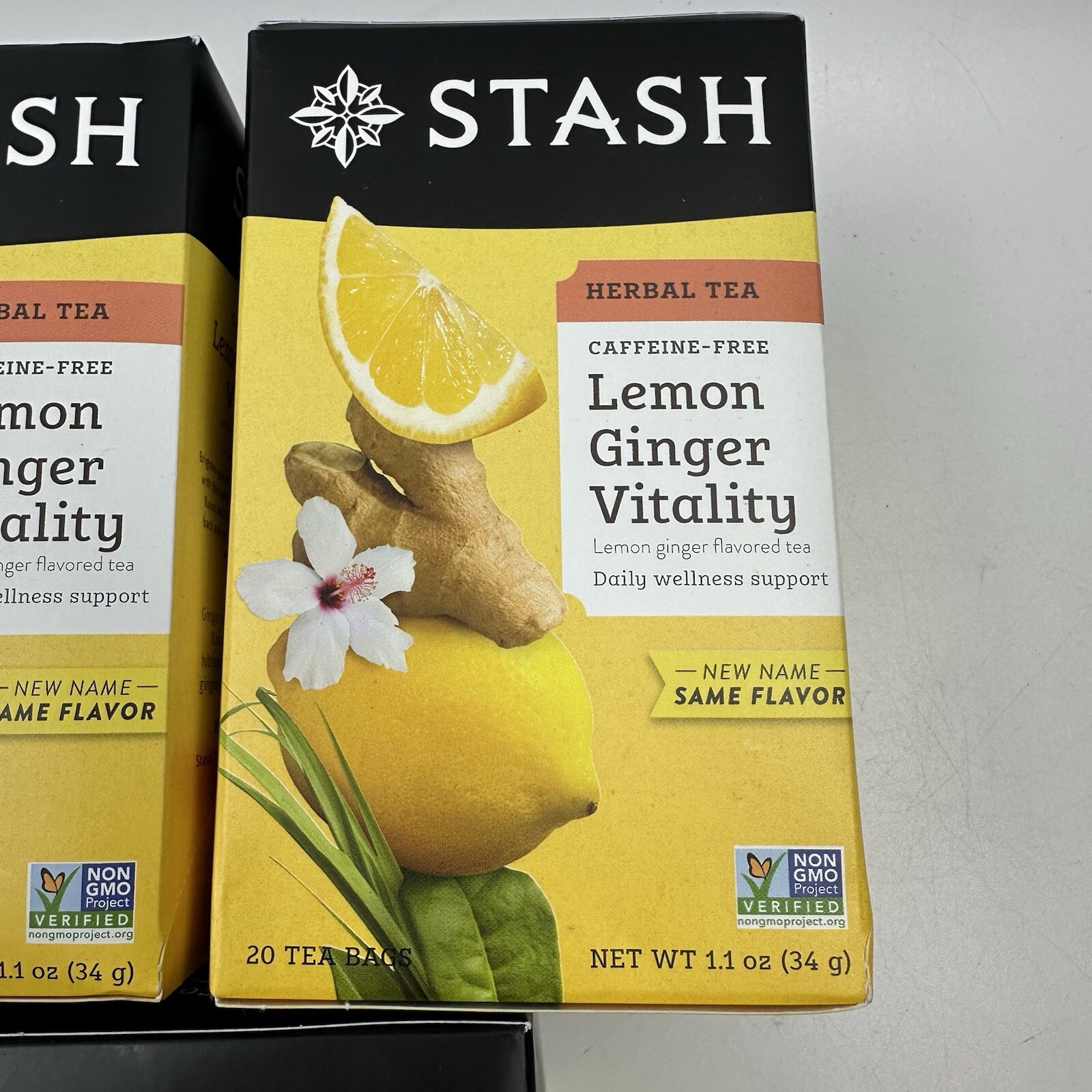(3) Stash Lemon Ginger Vitality + Meyer Lemon Herbal Tea Bags- 20 Count 10/27