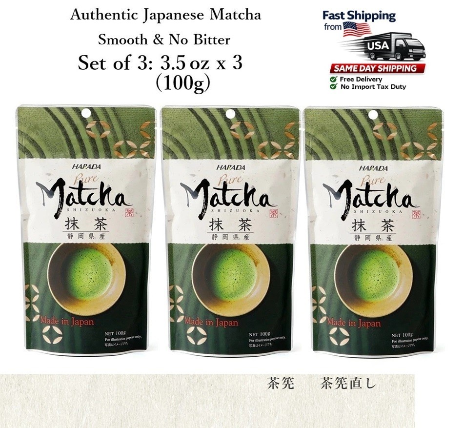 Ceremonial Grade Matcha Powder 3.5oz x 3 Premium Japanese Green Tea 100% Pure