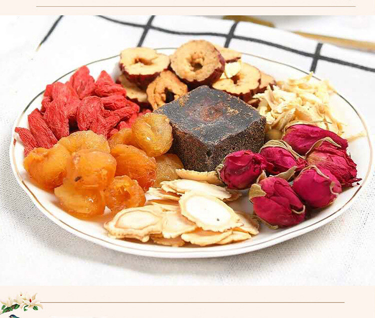 150g 10 Sachets Herbal Tea with Ginseng Rose Ginger Longan Red Dates Brown Sugar