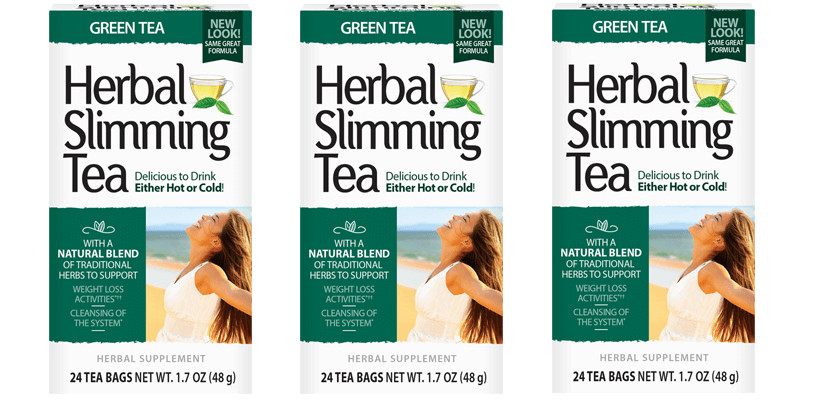 21st Century Herbal Slimming Tea Green Tea 24 Bags Pack of 3 (72 bags total)