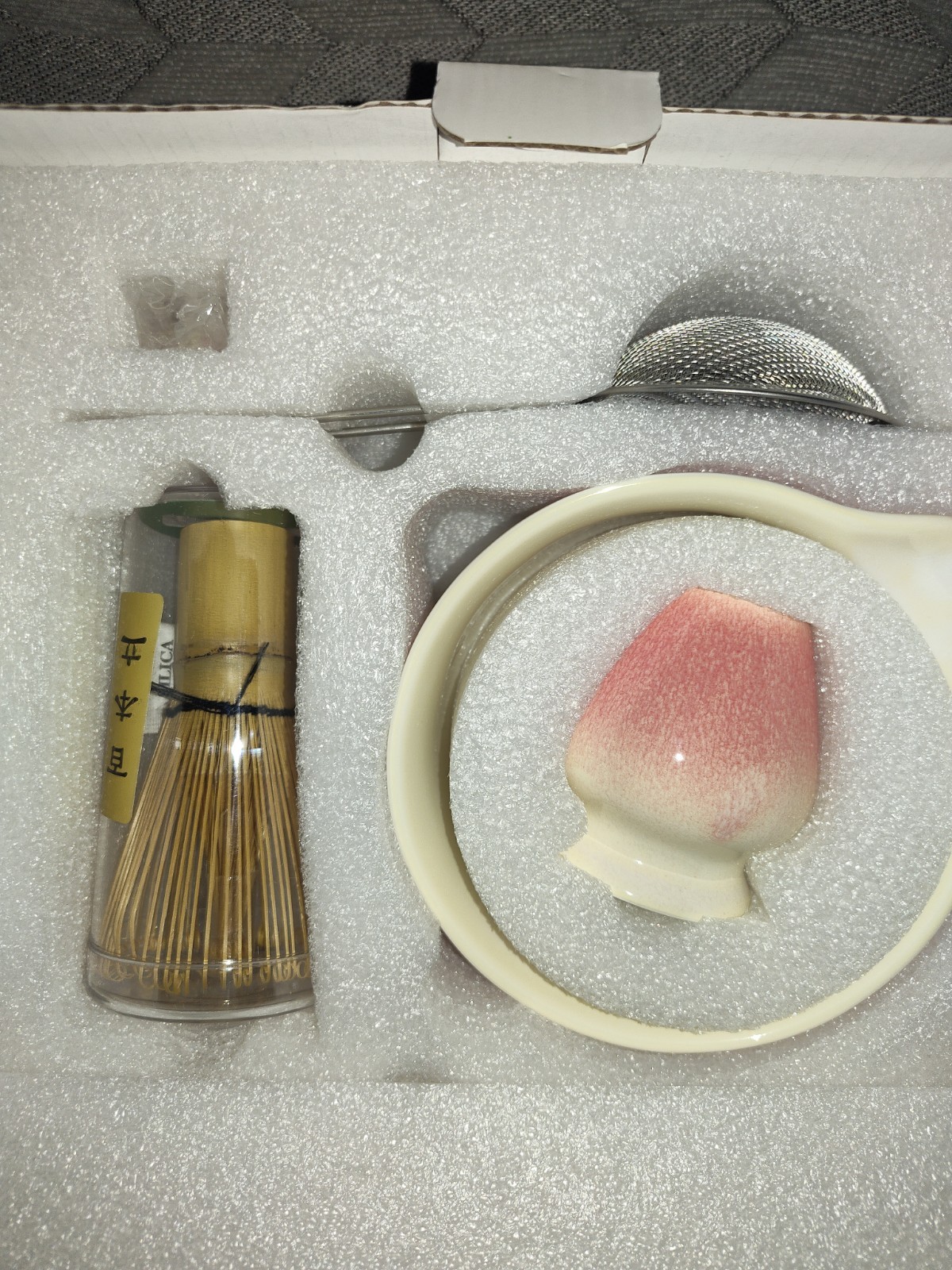 Matcha Whisk Set Pink, 6 Pcs Matcha Set Includes Matcha Bowl with Spout,Open Box