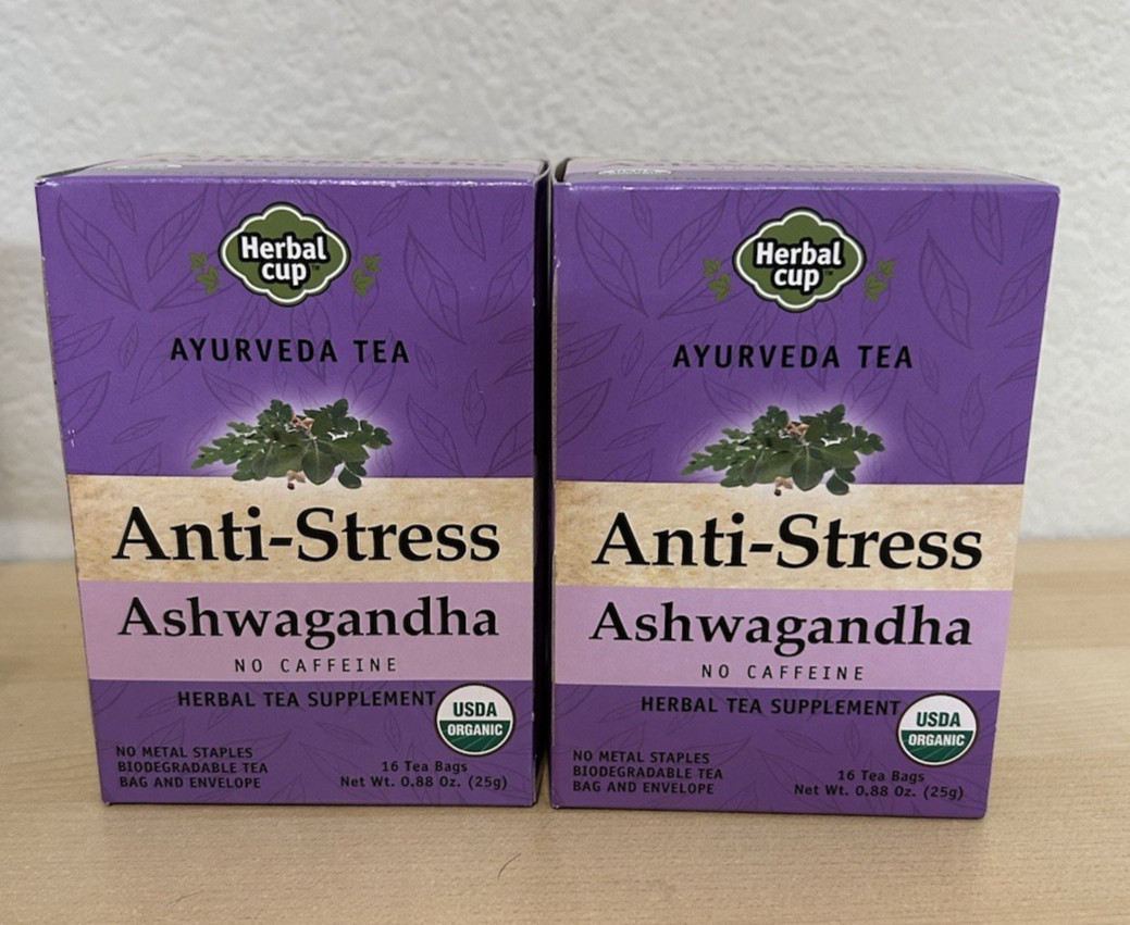 2 Of Anti Stress Ashwangan Tea 16 / Per Bags By Herbal Cup