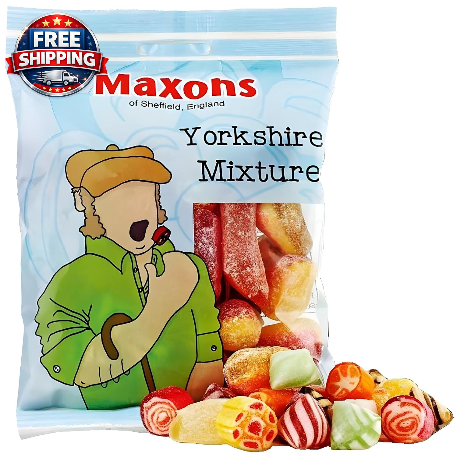 Yorkshire Mixture 250G (8.8 Oz) Bag – Authentic Mixture of Fruit and Mint Flavor