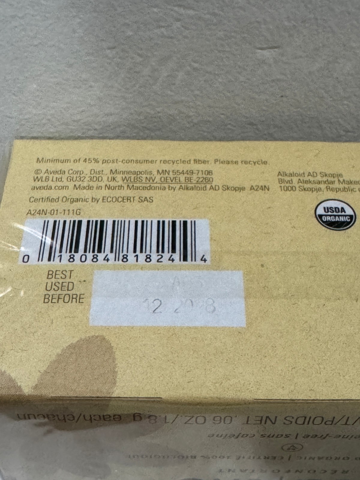 Aveda Comforting Tea Bags 20 Count NEW SEALED BOX Best By 12/2028