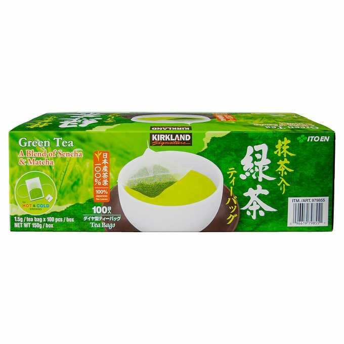 Kirkland Sign ITO EN Matcha Sencha Blend 100% Japanese Green Tea Leaves 100 Bags