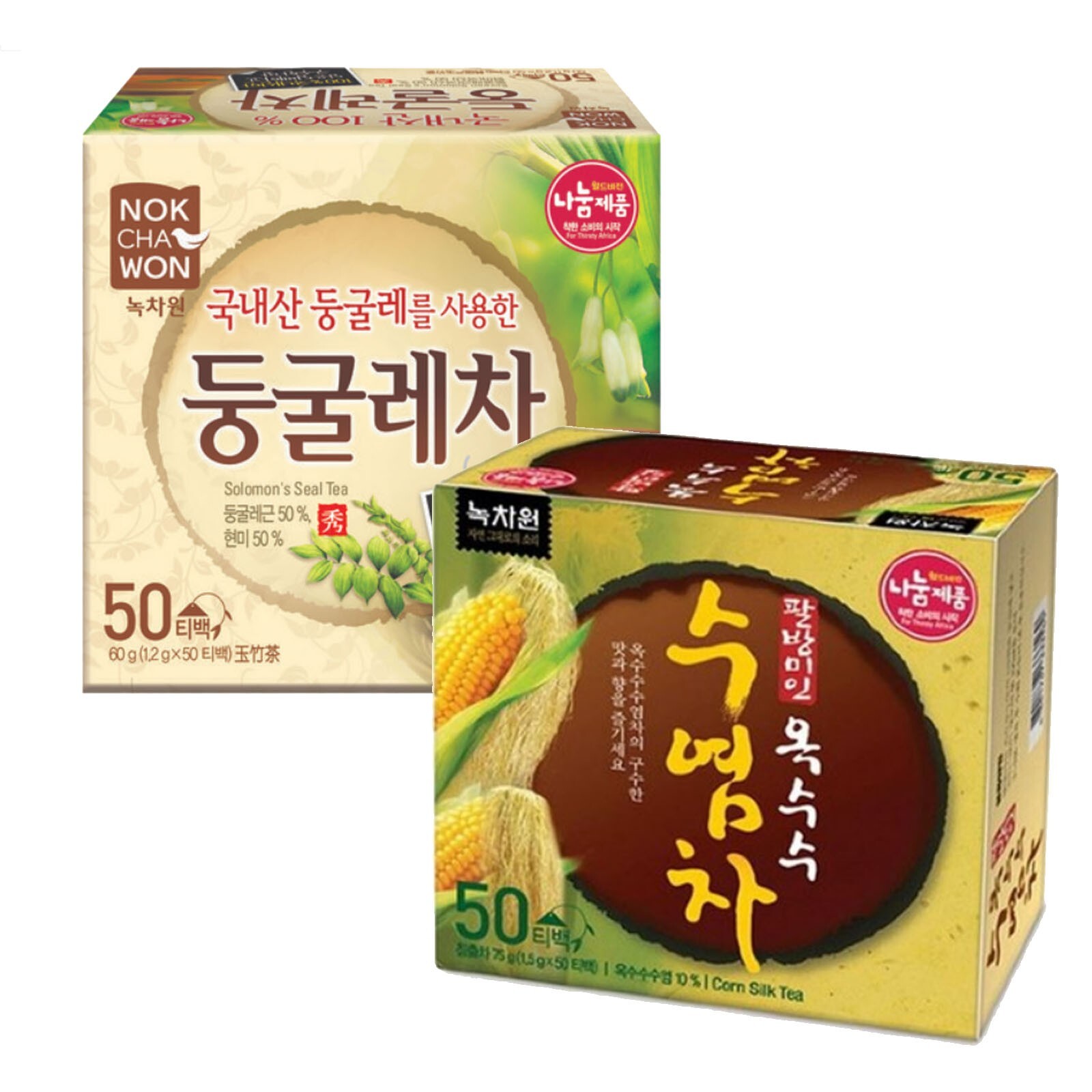 Korea Nokchawon Corn Silk Tea + Solomon’s Seal Tea 100 T bag