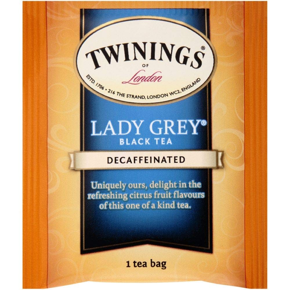 Twinings Decaffeinated Lady Grey Black Tea 20 Count (Pack of 1), No Color