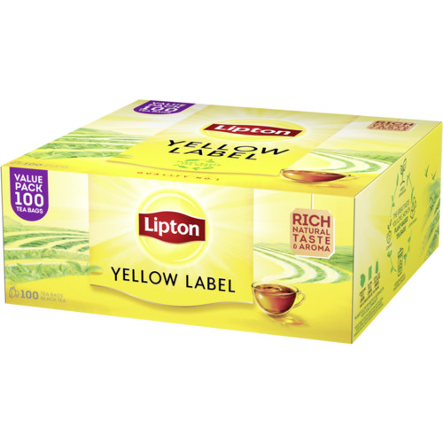 Lipton Yellow Label Black Tea, 200g (2g x 100 tea bags), 1 Pack