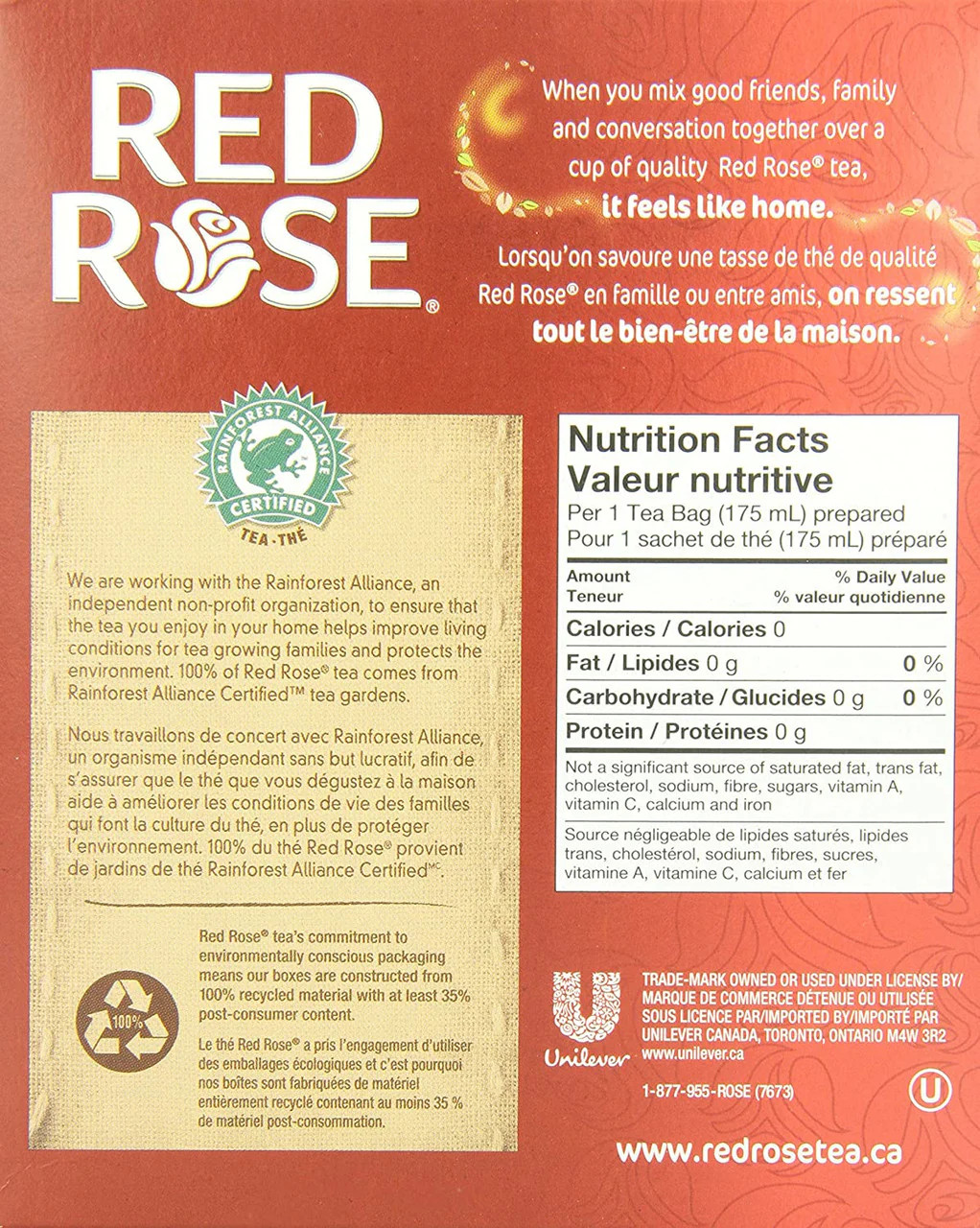 Canadian Red Rose Tea – 72 tea bags {Imported from Canada}