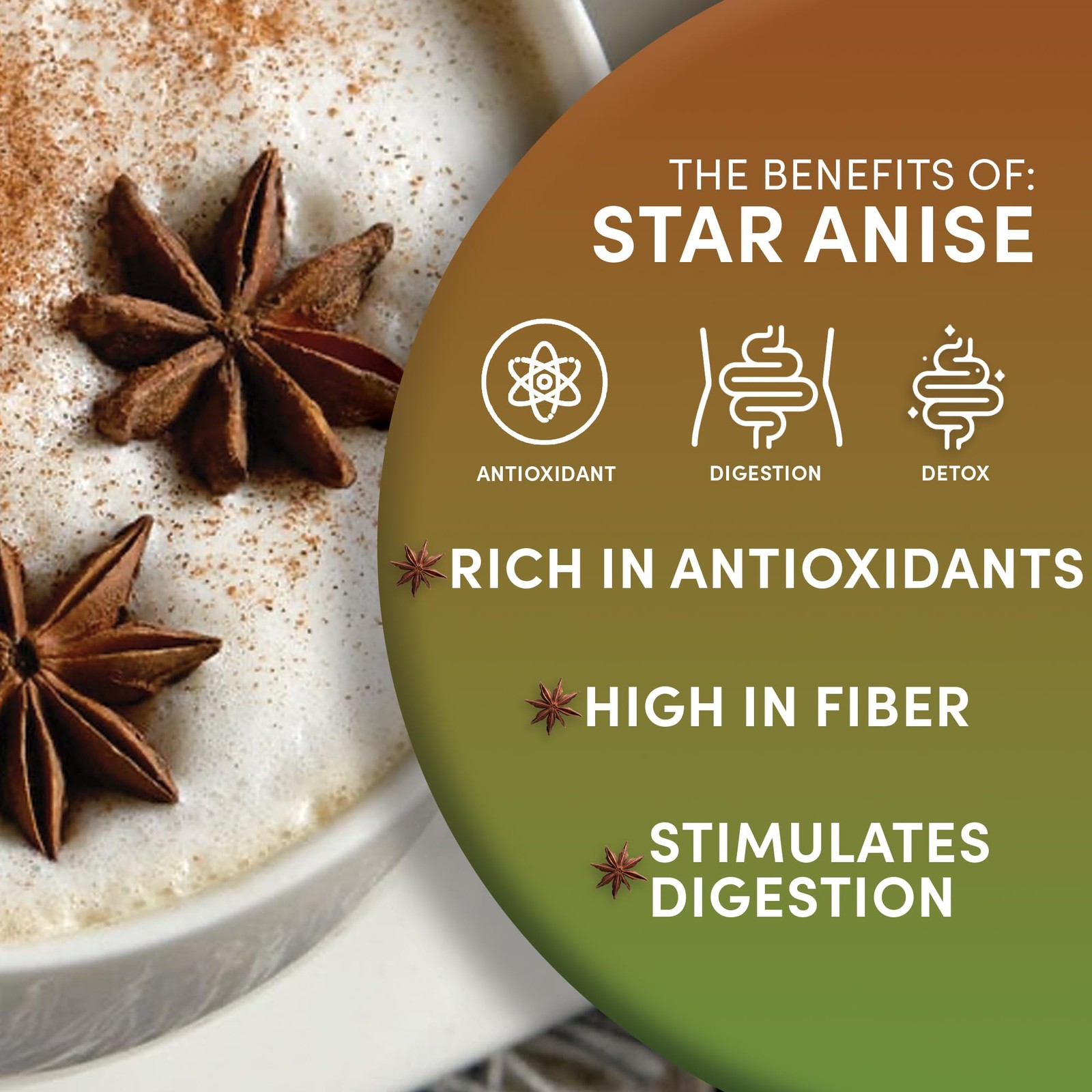 Organic Star Anise Root – 6 oz – 100% Illicium verum – Whole, Fragrant, Anise…