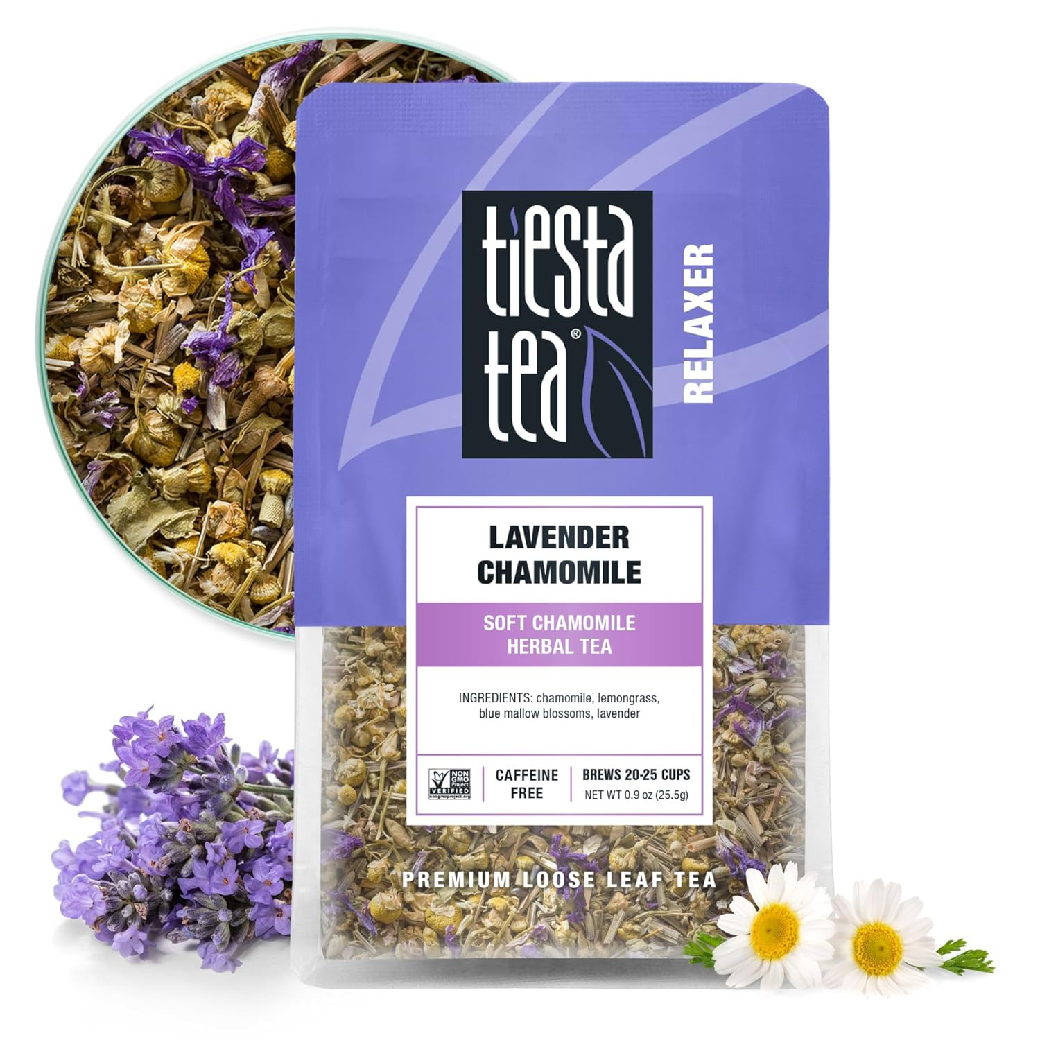 Tiesta Tea – Lavender Chamomile Herbal Tea, Calming Loose Leaf Blend with Chamom