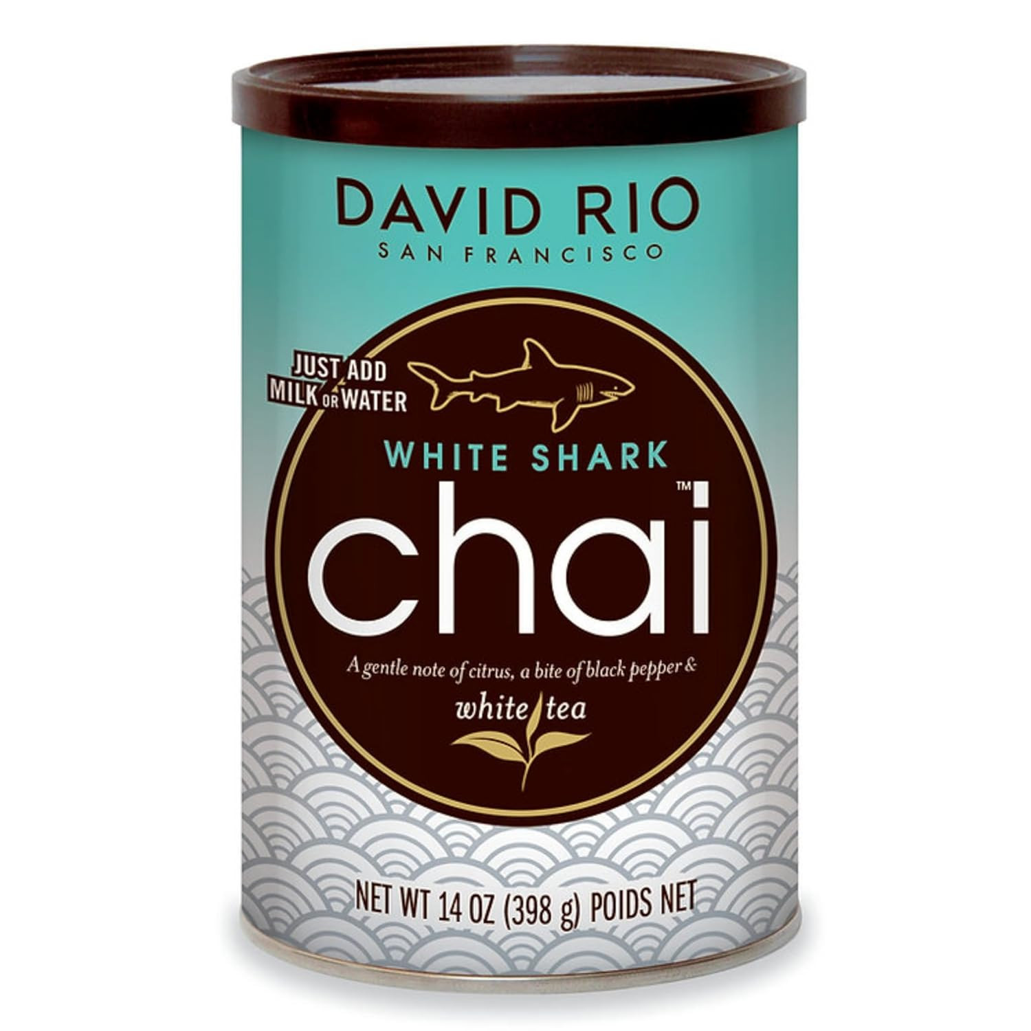 White Shark Chai Tea Latte Mix, 14 Oz, White Tea, Organic Spices, Dairy Free, Se
