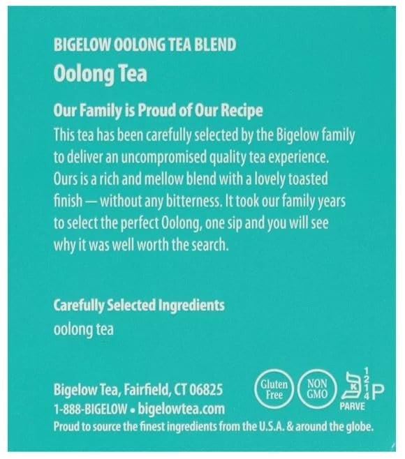 Bigelow Oolong Tea Bags, 20 ct 20 Count (Pack of 1)