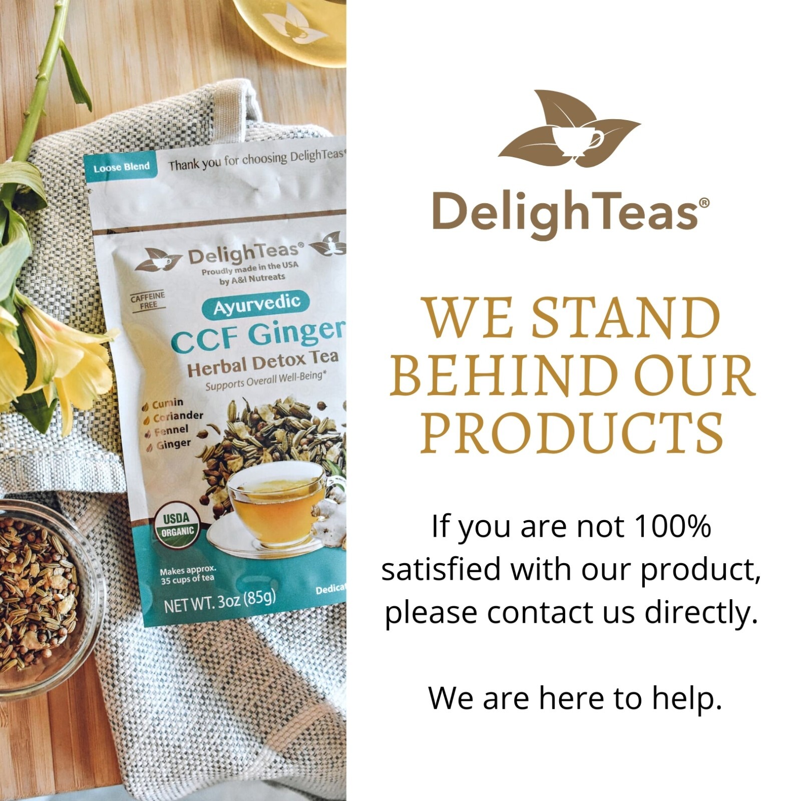 Ayurvedic CCF w/ Ginger Detox Tea – Loose Blend