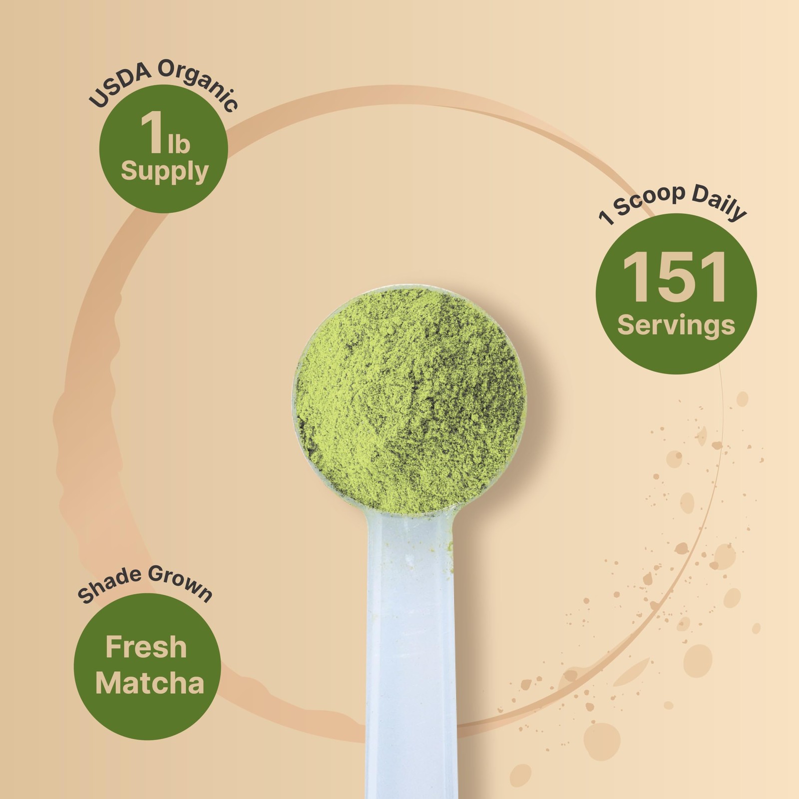 Organic Matcha Green Tea Powder, 1 Pound | Unsweetened 16 Ounce (Pack of 1)
