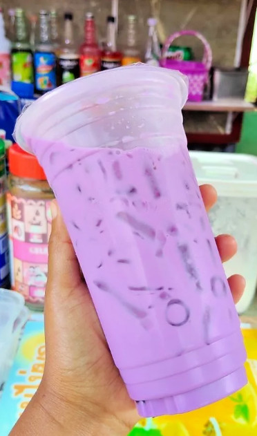 Taro Bubble Milk Tea Powder Instant Boba Drink Mix Smoothie Flavor 300g