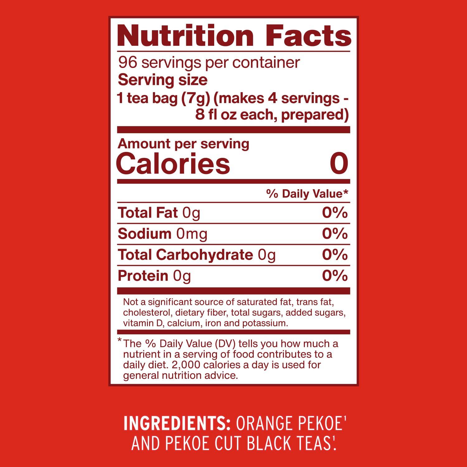 Unsweetened Iced Tea Bags, Family Size, 24Ct Box (Pack of 6)