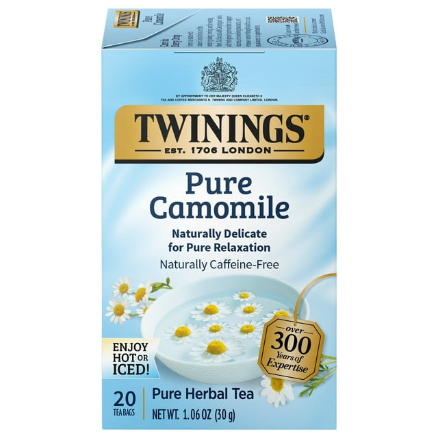 Twinings of London Pure Camomile Herbal Tea Bags, 20 Tea Bags