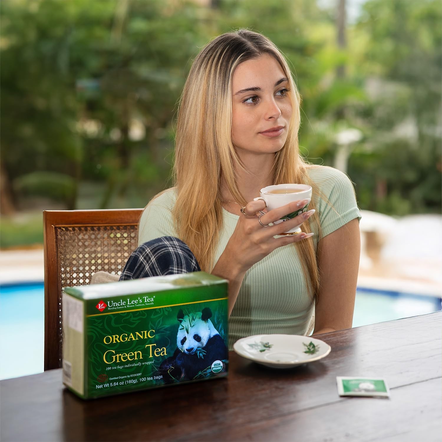 Organic Green Tea Bags 2-Pack, 106-Count – Refreshing, Lightly Caffeinated Bulk